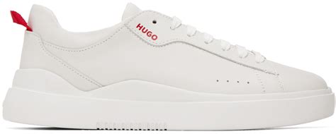 Hugo Gray Leather Sneakers Hugo Boss