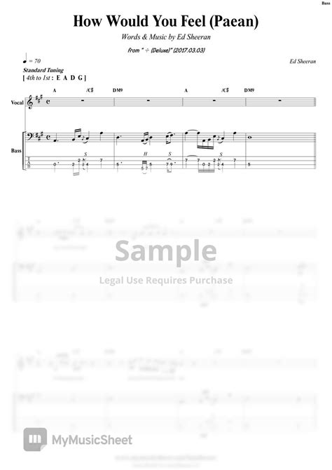 Ed Sheeran - How Would You Feel (Paean) | Bandscore Sheets