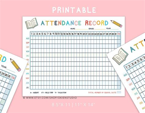 Free Printable Attendance Sheets For Teachers