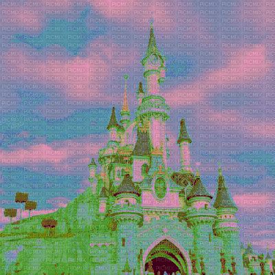 Rainbow Disney Castle, rainbow , disney , castle , bg , background , animated , disneyland ...