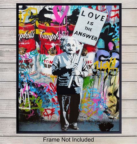 Banksy Albert Einstein Graffiti Wall Art Print - Yellowbird Art & Design