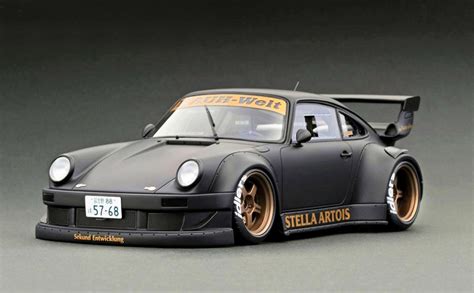 Ignition Model New Matte Black RWB 930 • DiecastSociety.com