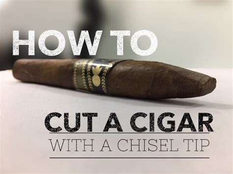 How to Cut a Cigar with a Chisel Tip - Cigar Smoking Tips - YouTube