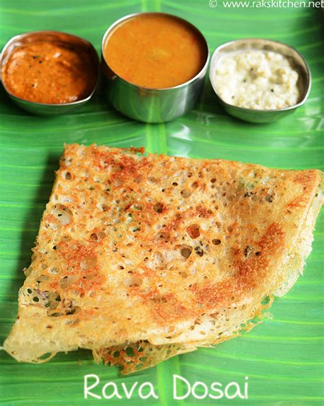 Rava dosa recipe, How to make rava dosa (Soaking method) - Raks Kitchen