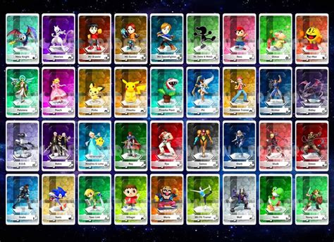 Super Smash Bros Amiibo Cards | Etsy