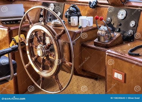 Cockpit of Boat in Sunlight Stock Image - Image of ship, travel: 158245643