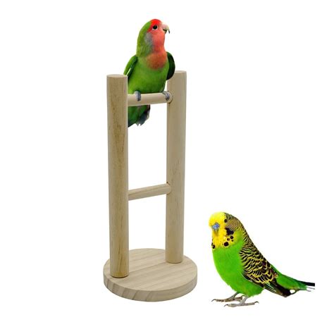 Traumdeutung Parrot Toys For Bird Stand wood Accessories Cage Decoration Perch Budgie Parakeet ...