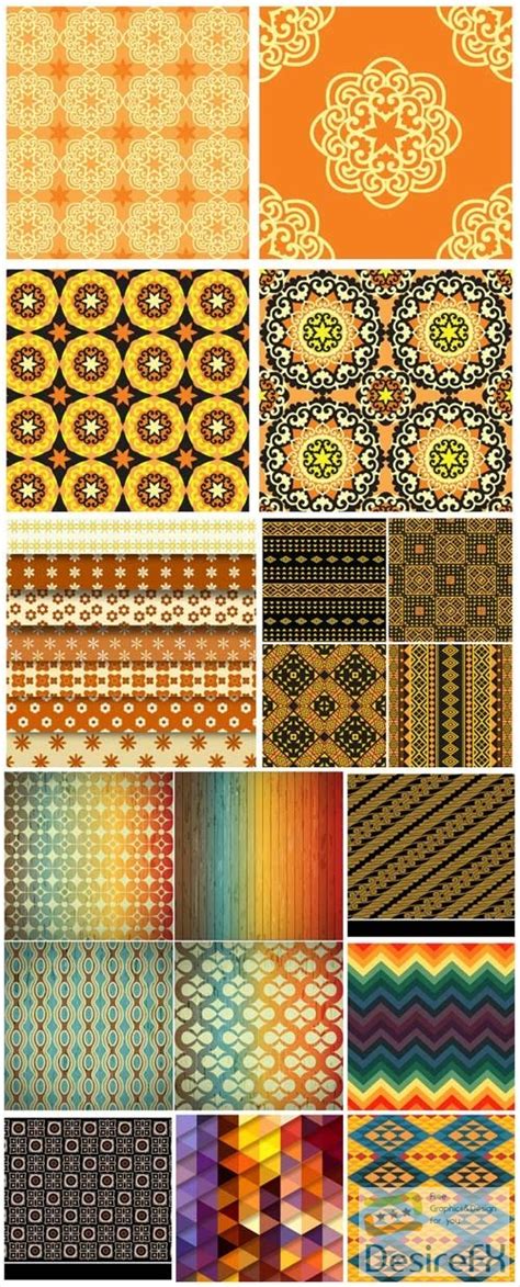 Download Bright yellow patterns and backgrounds in vector - DesireFX.COM