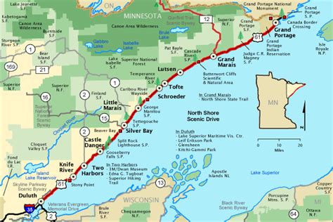 North Shore Scenic Drive - Map | America's Byways | Minnesota travel ...