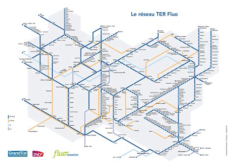 Transit Maps: Official Map: TER Fluo Grand Est, 2022