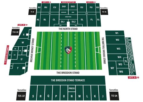 Pricing & seating plan | Leicester Tigers