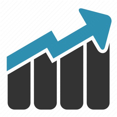 Arrow, bars, chart, growth, sales icon