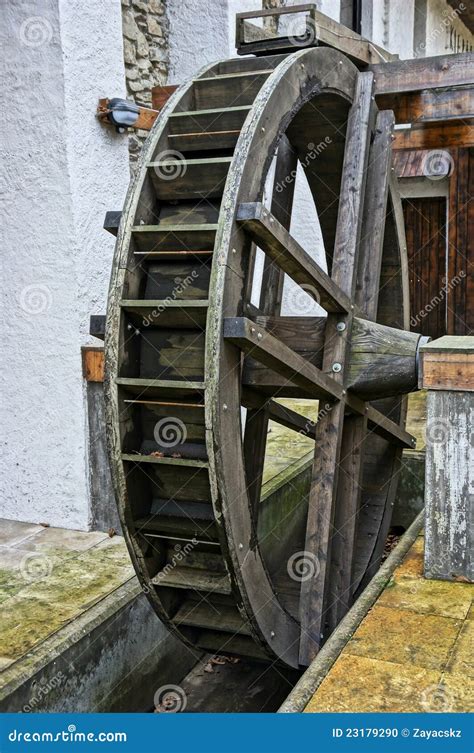 Exhibit Of Wooden Water Mill Wheel Stock Photo - Image: 23179290