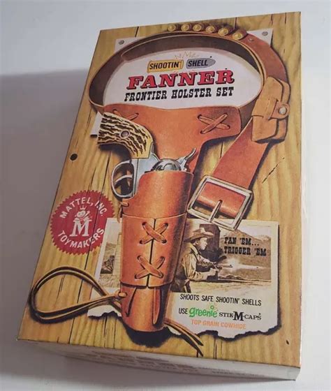 MATTEL SHOOTIN SHELL Fanner Empty Box Frontier Single Holster Set 1958 ...