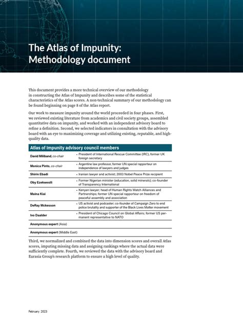 2023 Atlas of Impunity Methodology | PDF | Principal Component Analysis