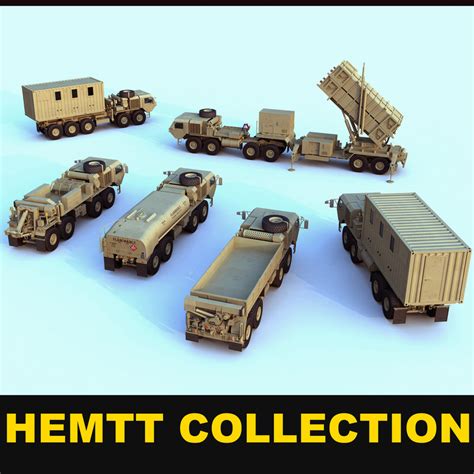 hemtt army trucks 3d model