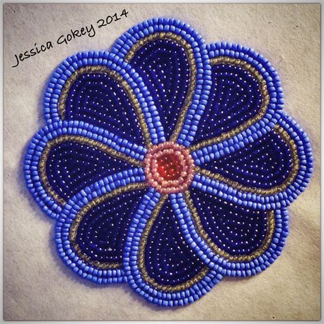 Beaded Flower: Jessica Gokey 2014 | Bead embroidery patterns, Beaded embroidery, Beadwork patterns