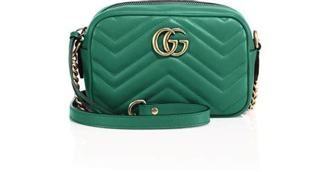 Gucci GG Marmont Camera Bag in Green - Lyst