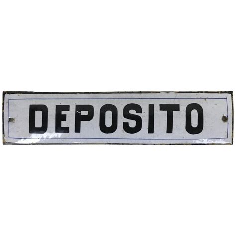 1950s Italian Vintage Enamel Metal Storage Sign "Deposito" For Sale at ...