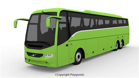 Volvo 9900 Bus 3D Model - Polygonish Store