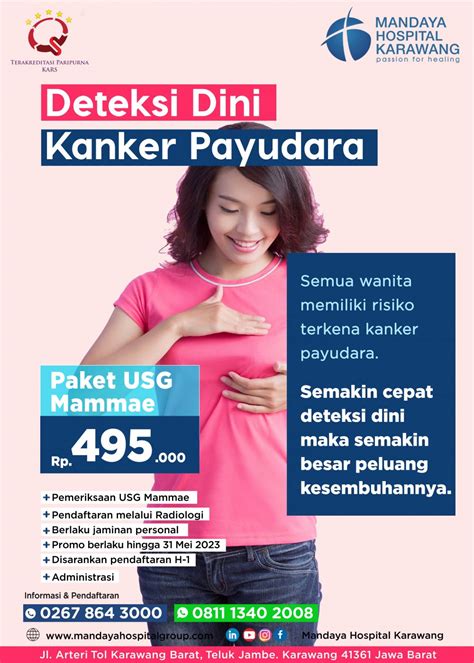 Promo USG Mammae : Deteksi Dini Kanker Payudara - Mandaya Hospital Group