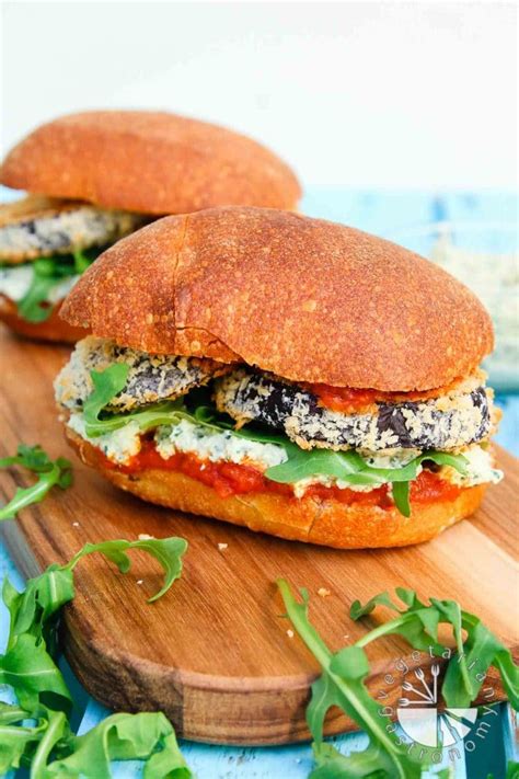 Crispy Eggplant Parmesan Sandwich - Vegetarian Gastronomy