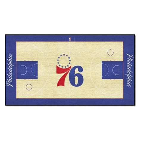 FanMats® 9370 - Philadelphia 76ers Logo on Large Court Runner ...