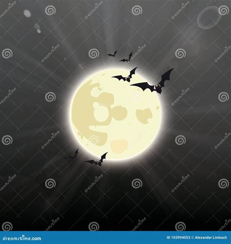 Full Moon Dark Night Sky Halloween Stock Vector - Illustration of fest ...