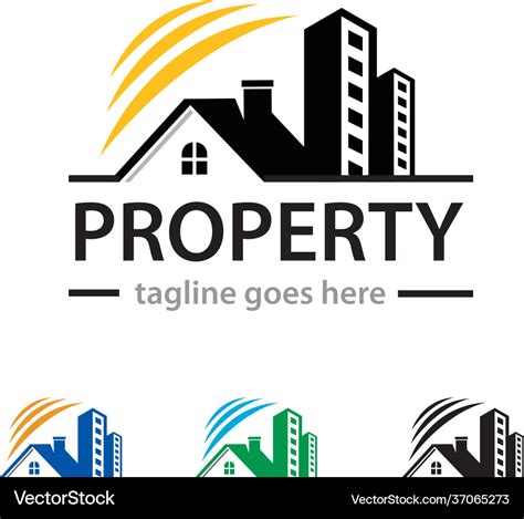 Property logo template design Royalty Free Vector Image