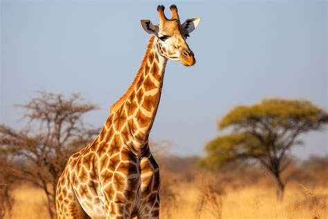 Giraffe savanna wildlife outdoors. AI | Free Photo - rawpixel