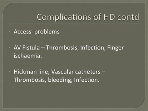 Renal Dialysis Complications