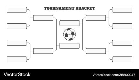 8 soccer team tournament bracket championship Vector Image