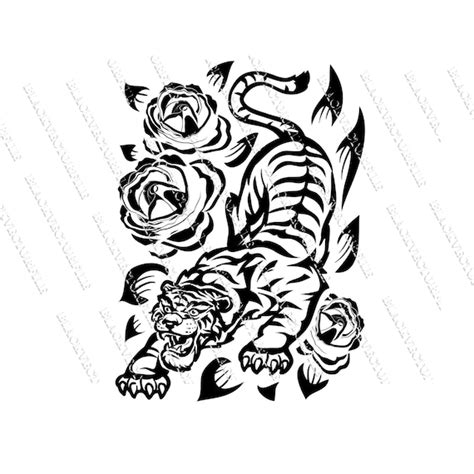 Tiger Tattoo Svg Png and Jpeg Eps Files Instant Download - Etsy Canada