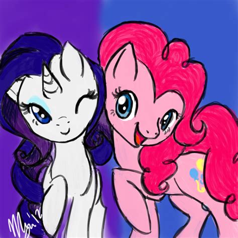 Rarity and Pinkie Pie by Pikkinon on DeviantArt