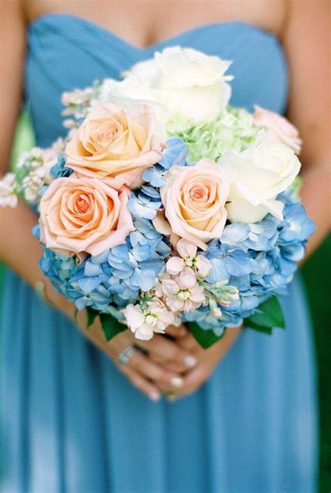 Cute Cornflower Blue and Peach Wedding Color Ideas - ColorsBridesmaid