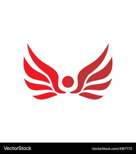 Red wing logo Royalty Free Vector Image - VectorStock