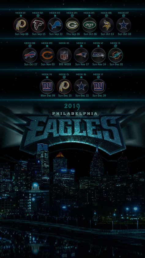 Philadelphia Eagles wallpaper 2019 PHONE sched by EaglezRock on DeviantArt