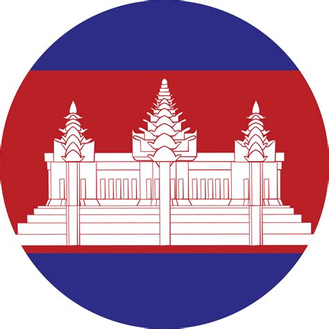 Circle flag of Cambodia. 11571334 PNG