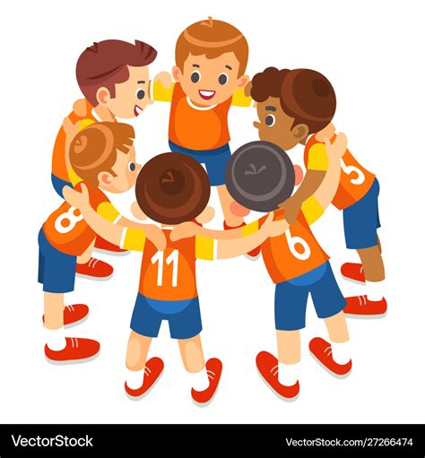 Football Team Huddle Clipart