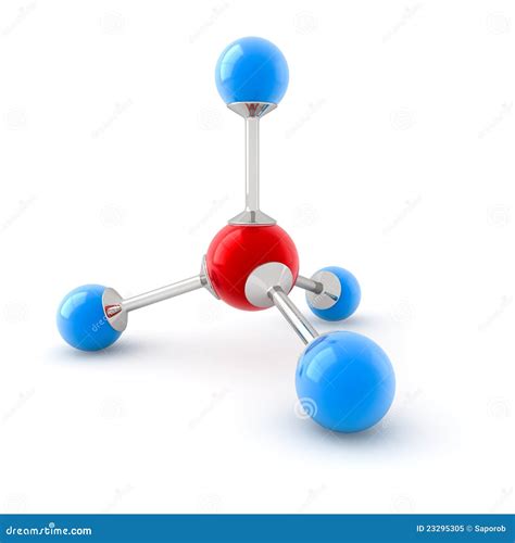 Methane molecule stock illustration. Illustration of chemical - 23295305