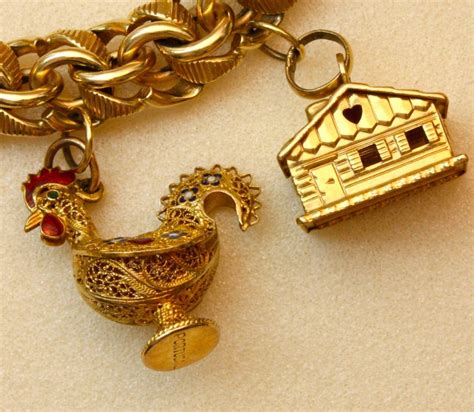 Wonderfully Rare Vintage Charm Bracelet at 1stDibs | vintage gold charm ...