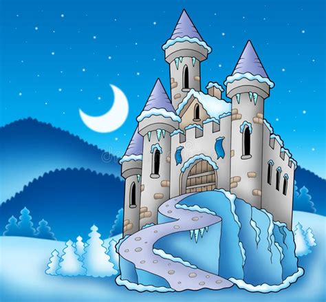 Frozen Castle In Winter Landscape Stock Illustration - Image: 11370751