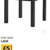 Black Side Table: Amazon.co.uk: Kitchen & Home