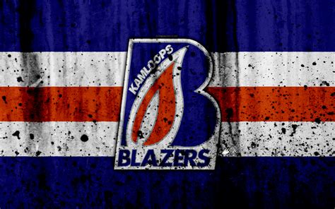 Download wallpapers Kamloops Blazers, 4k, grunge, WHL, hockey, art ...