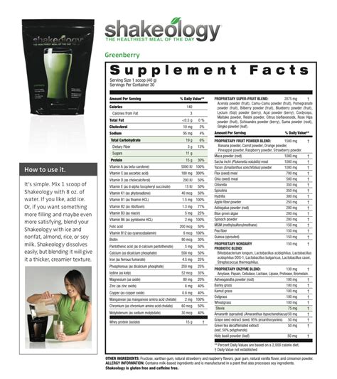 Shakeology supplements facts greenberry flavor | Shakeology, Healthy meals of the day ...