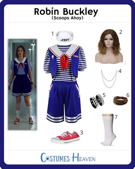 Robin Buckley (Scoops Ahoy) Costume For Cosplay & Halloween 2024