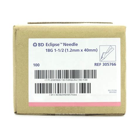 Disposable Needle, Safety BD Eclipse™ Regular Bevel, Sterile, Box | McGuff Medical Products