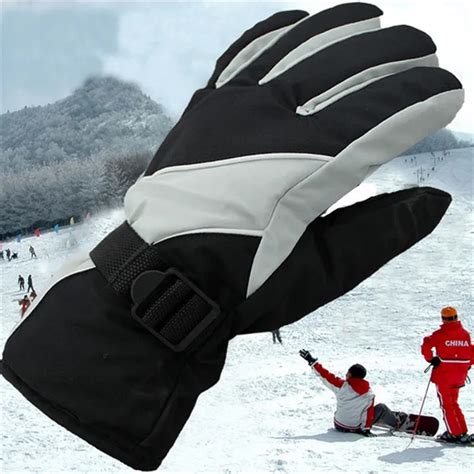 Skiing Gloves Winter Sports Windstopper Waterproof Skiing Gloves Warm Riding Glove Motorcycle ...