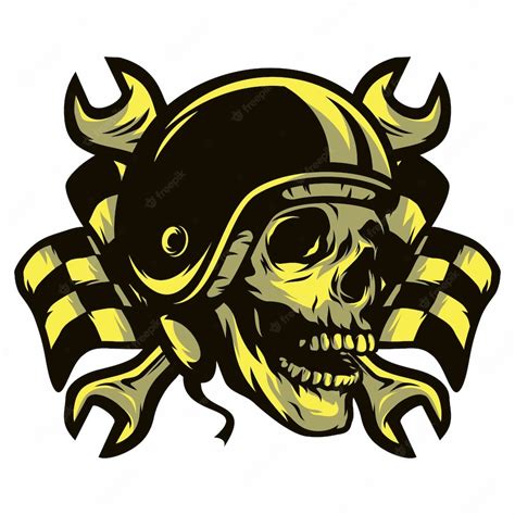 Premium Vector | Skull ghost rider road vector logo design illustration