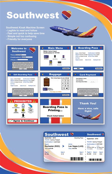 Web Interface Design of Southwest Kiosk Poster on Behance